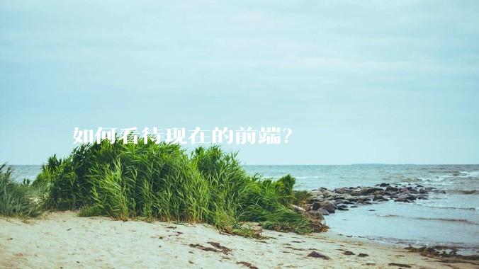 如何看待现在的前端？